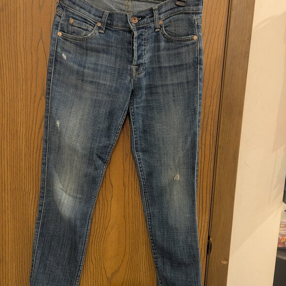 7 For All Mankind Josefina Distressed Jeans-Size 24 - Picture 1 of 5